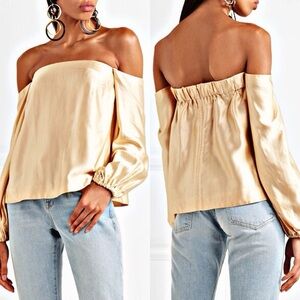 Elizabeth and James Nolita Elegant Cream Off-Shoulder Top